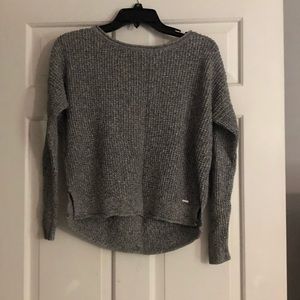 Gray knit sweater from Hollister